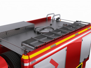 fire truck mercedes atego Modelo 3D