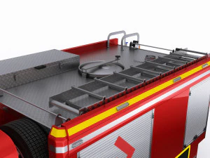 fire truck mercedes atego 3D Model