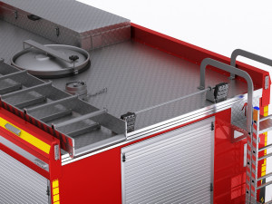 fire truck mercedes atego Modelo 3D