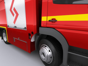 fire truck mercedes atego Modelo 3D