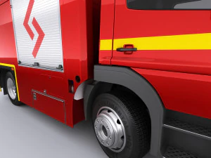 fire truck mercedes atego 3D Model