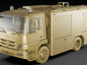 fire truck mercedes atego 3D Model