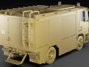 fire truck mercedes atego 3D Model