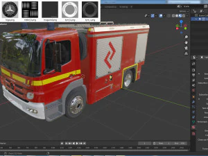 fire truck mercedes atego 3D Model