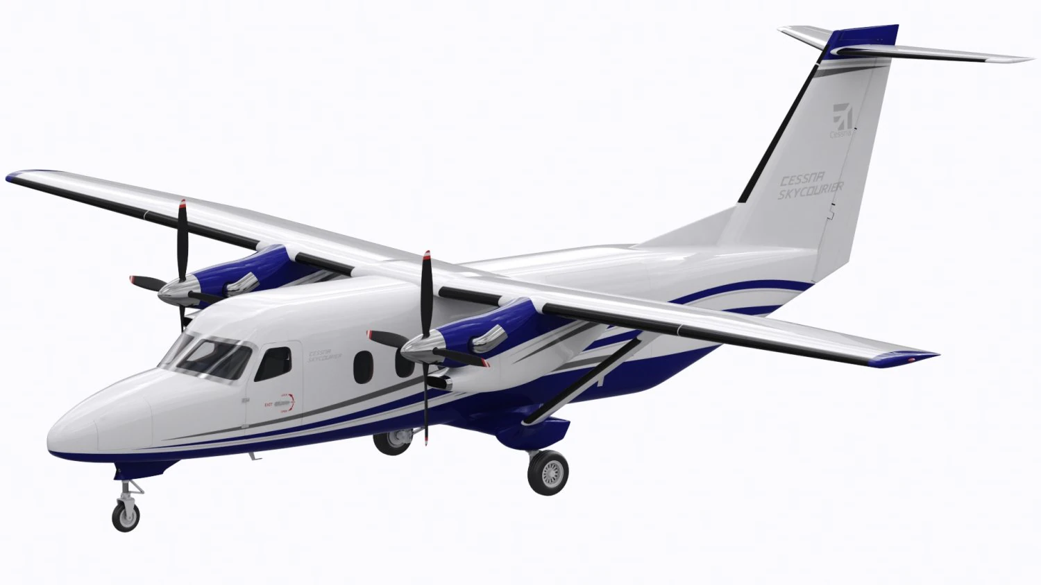 cessna 408 correo a&eacute;reo Modelo 3D .c4d .max .obj .3ds .fbx .stl .blend 