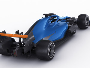 generic f1 racing car Model 3D