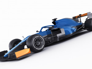 generic f1 racing car Model 3D