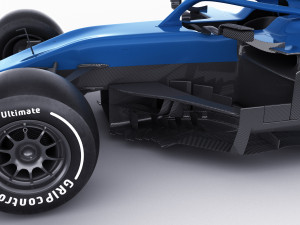generic f1 racing car Model 3D
