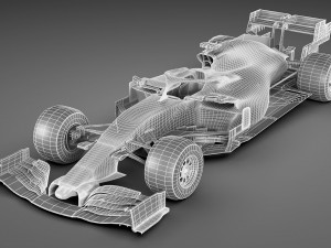 generic f1 racing car Model 3D