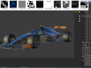 generic f1 racing car Model 3D
