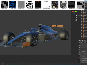 generic f1 racing car 3D Model