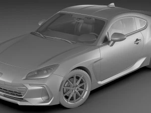 subaru brz 2021 with interior 3D Model