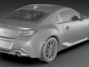 subaru brz 2021 with interior 3D Model