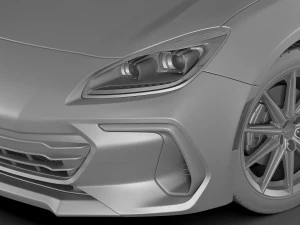 subaru brz 2021 with interior 3D Model