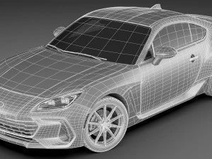 subaru brz 2021 with interior 3D Model