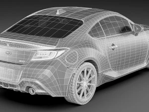 subaru brz 2021 with interior 3D Model