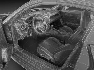 subaru brz 2021 with interior 3D Model