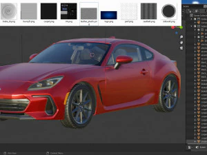 subaru brz 2021 with interior 3D Model