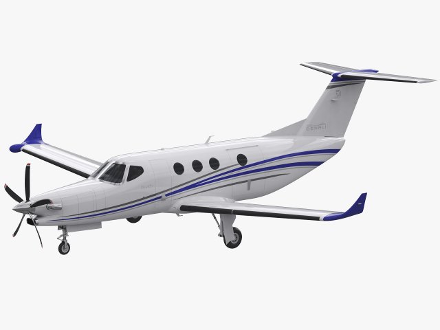 Beechcraft Denali 3D Модель .c4d .max .obj .3ds .fbx .stl .blend 