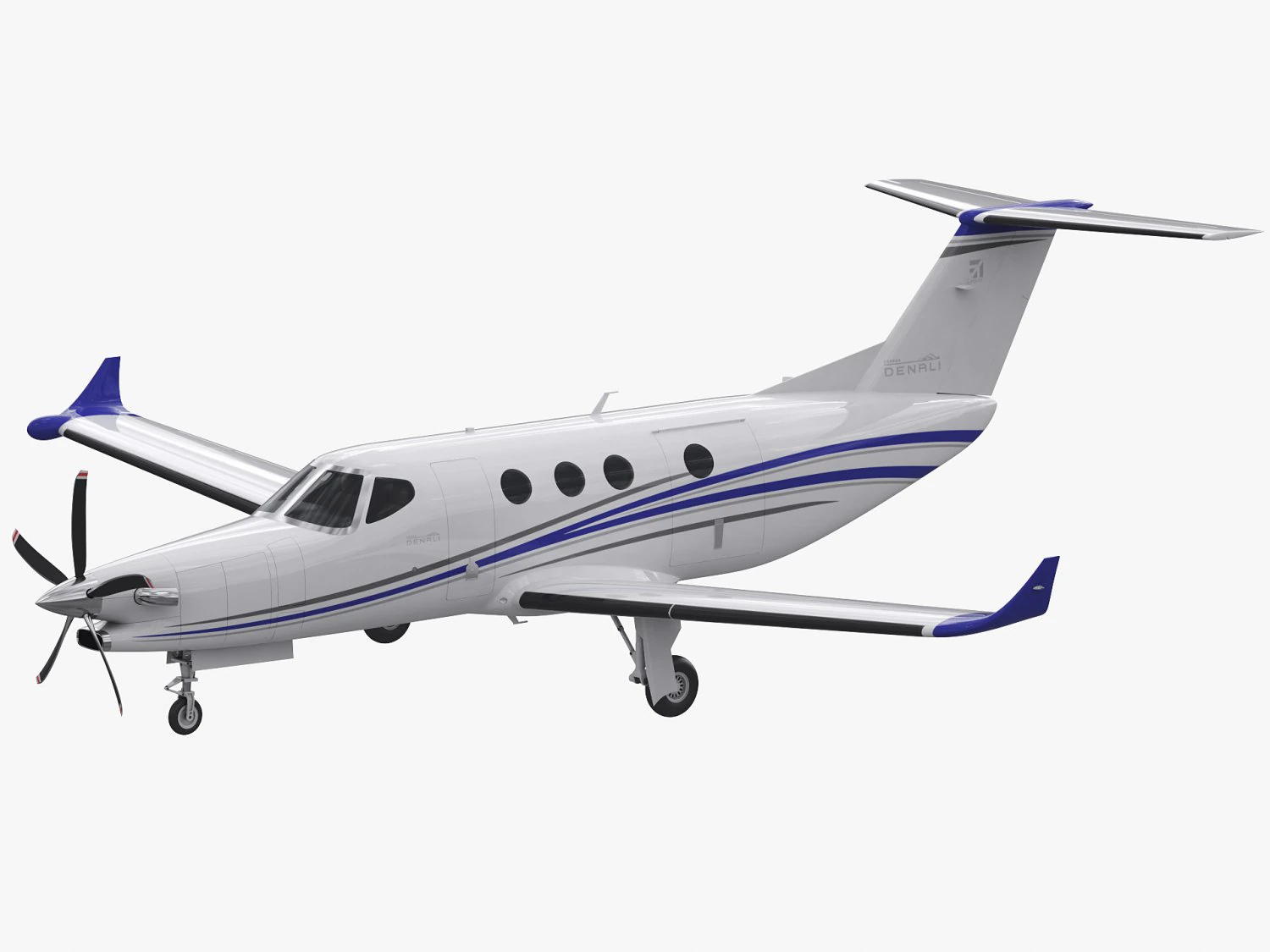 Beechcraft Denali 3D Model .c4d .max .obj .3ds .fbx .stl .blend