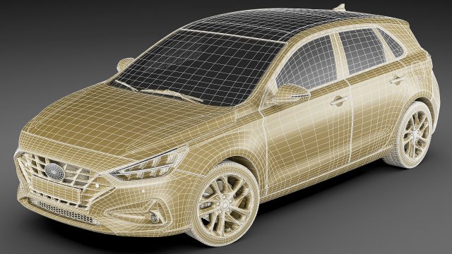 Hyundai i30 fastback 2020 3D model - Download Vehicles on