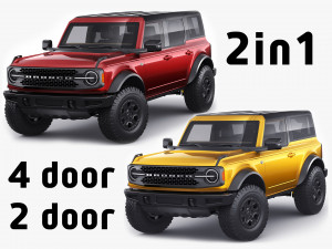 modern retro suv 2021 2-door 4-door 3D Model