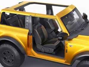 suv retr&ocirc; moderno 2021 2 portas 4 portas Modelo 3D