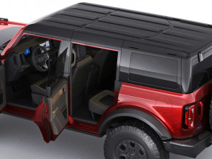 suv retr&ocirc; moderno 2021 2 portas 4 portas Modelo 3D