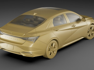 hyundai elantra 2021 3D 模型