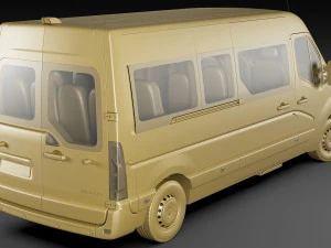 renault master bus l3h2 2019 3D Model