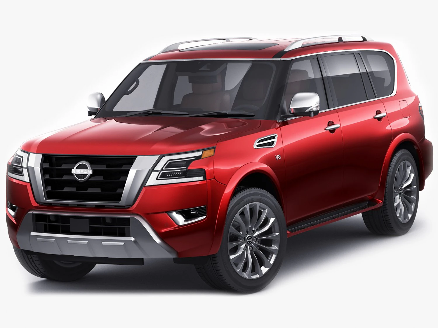 nissan armada 2021 3D Model .c4d .max .obj .3ds .fbx .stl .blend