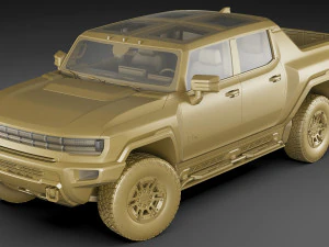 hummer ev electric pick-up 2022 3D Model