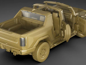 hummer ev electric pick-up 2022 3D Model