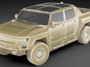 hummer ev electric pick-up 2022 3D Model