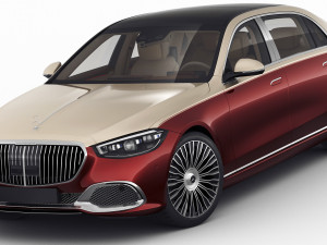 mercedes s-class maybach 2021 3D मॉडल