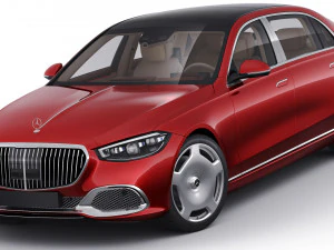mercedes s-class maybach 2021 3D Model