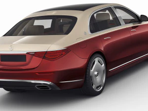 mercedes s-class maybach 2021 3D Model