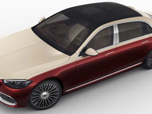 mercedes s-class maybach 2021 3D Model