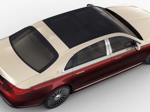 mercedes s-class maybach 2021 3D Model