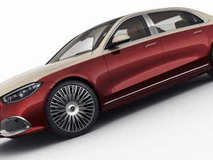 mercedes s-class maybach 2021 3D मॉडल