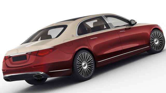 mercedes s-class maybach 2021 3D Model in Royal Cars 3DExport