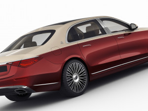 mercedes s-class maybach 2021 3D मॉडल