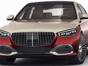 mercedes s-class maybach 2021 3D मॉडल