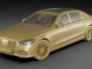 mercedes s-class maybach 2021 3D Model
