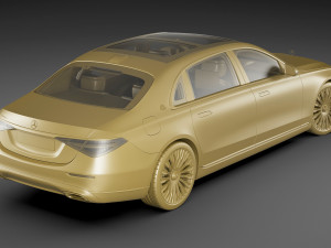 mercedes s-class maybach 2021 3D मॉडल