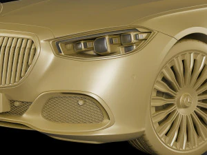 mercedes s-class maybach 2021 3D Model