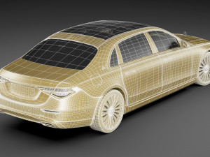 mercedes s-class maybach 2021 3D मॉडल