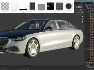 mercedes s-class maybach 2021 3D मॉडल
