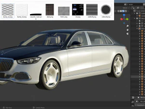mercedes s-class maybach 2021 3D Model