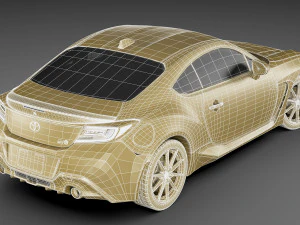toyota gr 86 2022 with interior 3D Model